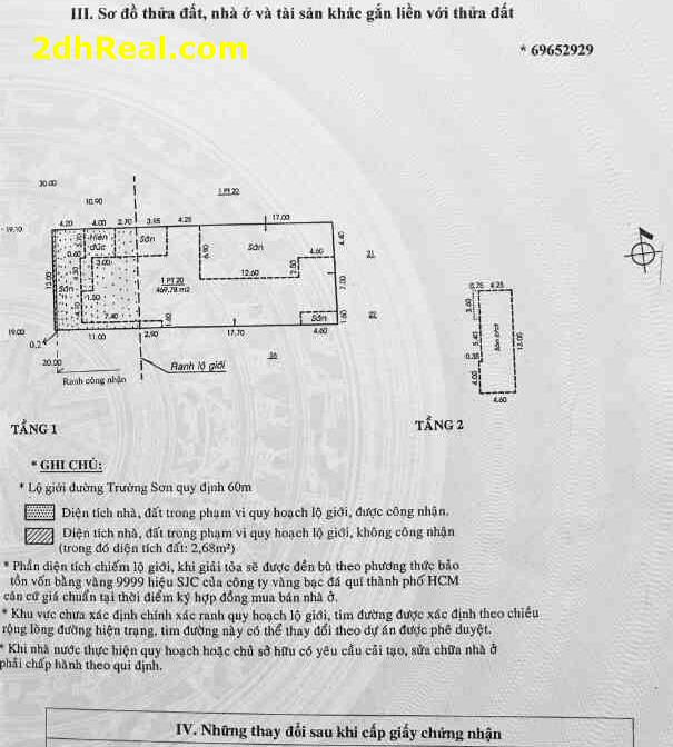 Bán nhà mặt tiền số 32 Trường Sơn, phường 2, quận Tân Bình, Tp.HCM