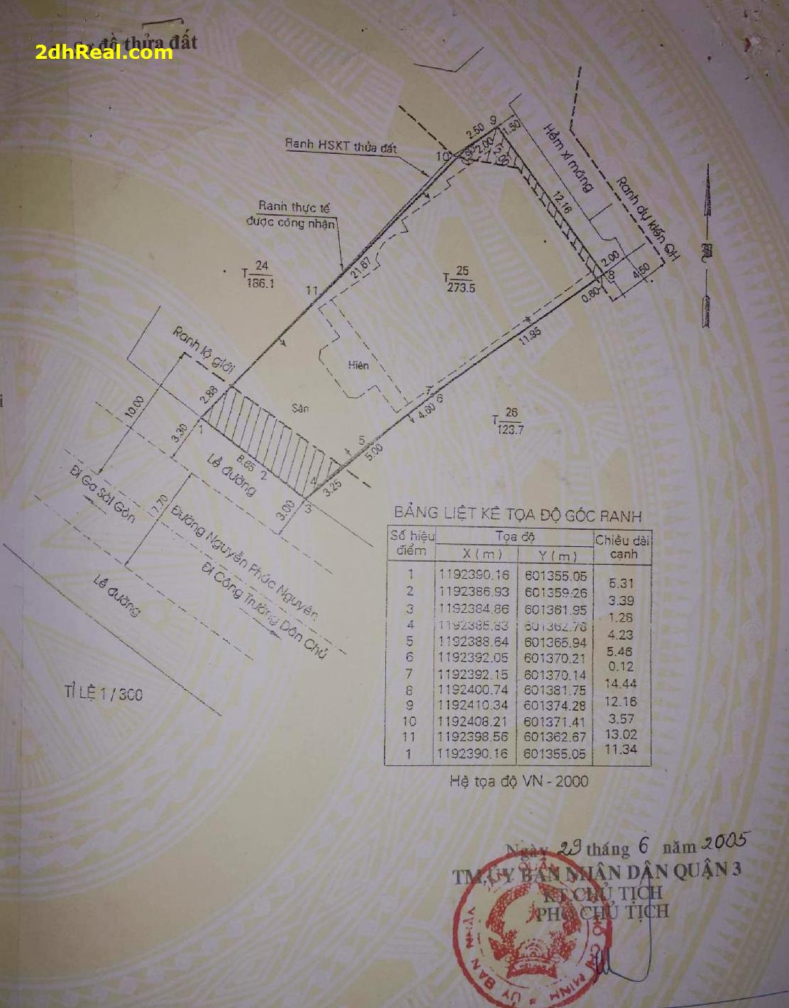 Bán nhà mặt tiền số 208 Nguyễn Phúc Nguyên, phường 9, quận 3, Tp.HCM