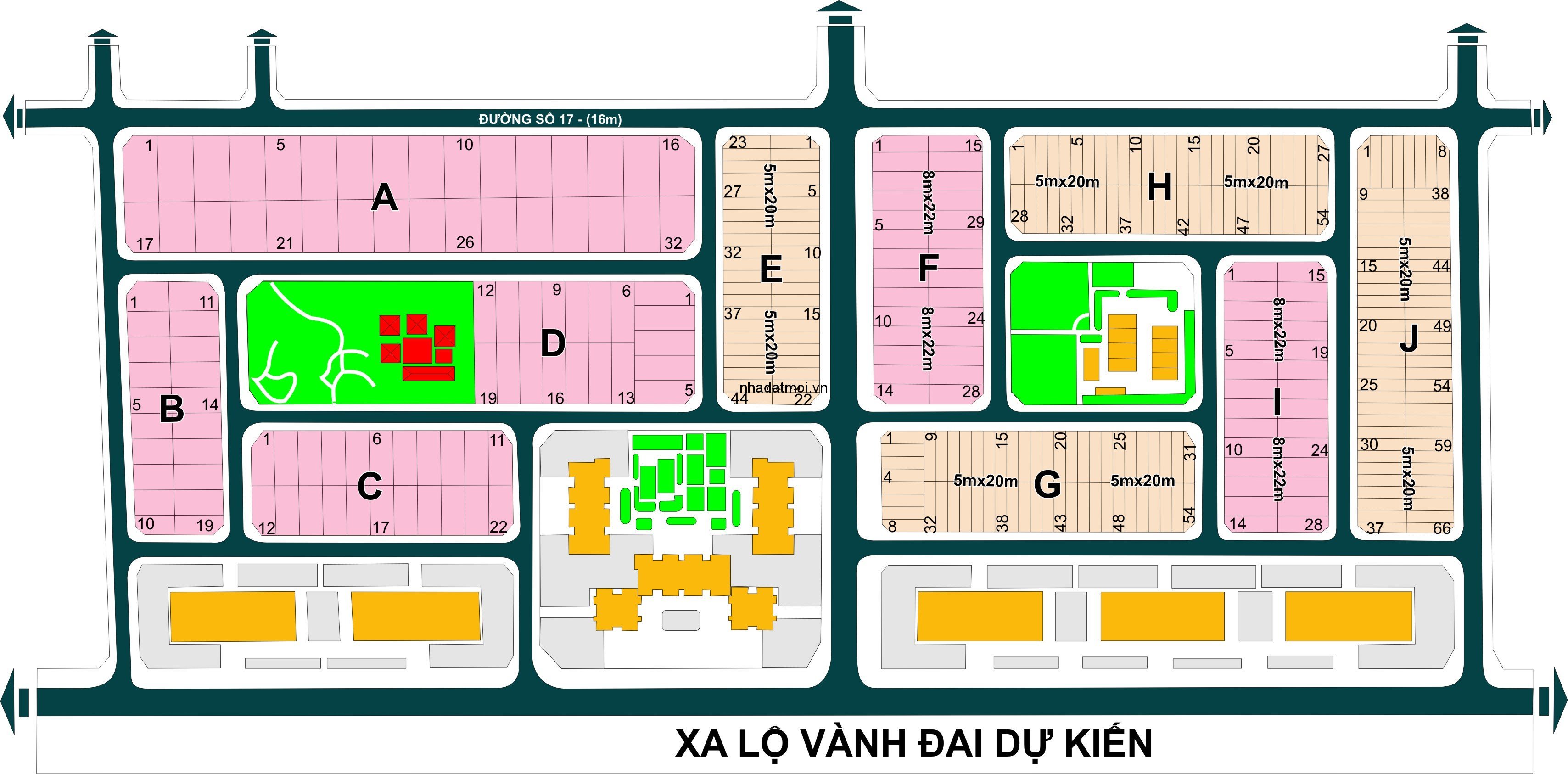 Dự án Công ty xây dựng số 14 trong khu 154 ha Khu dân cư Bình Trưng Đông - Cát Lái Quận 2